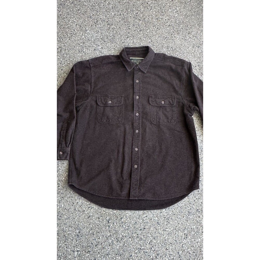 FIELD AND STREAM BROWN MENS LONG SLEEVE SHIRT 100% COTTON XL GOOD CONDITION